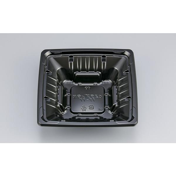 【蓋付き】CZラプレ角丼17-17  BS(黒) 【本体50枚・蓋50枚セット】